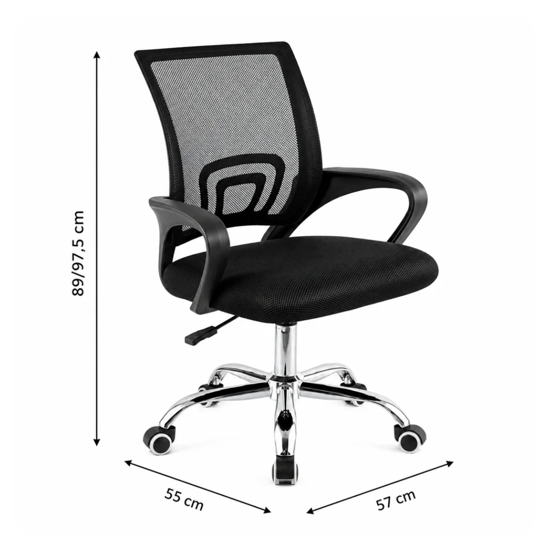 Silla De Oficina Pc Escritorio Mesh Color negro