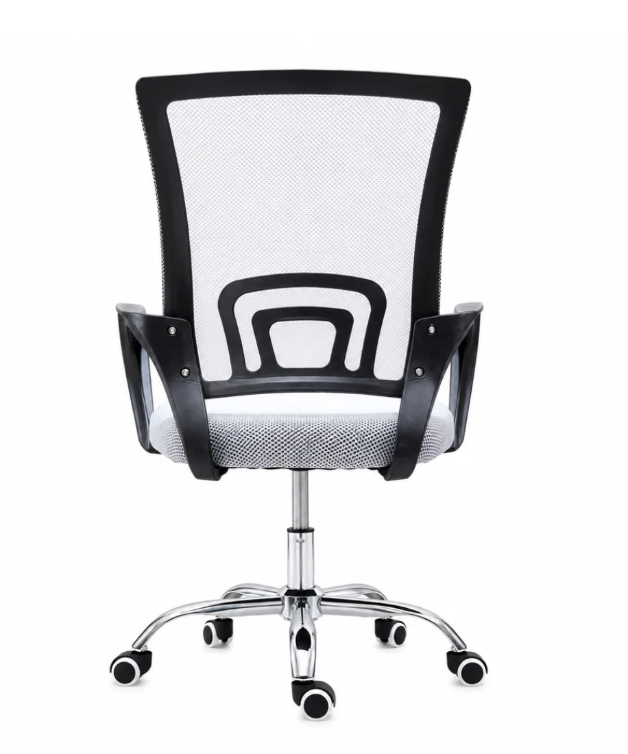 Silla De Oficina Pc Escritorio Mesh Color Gris Blanca