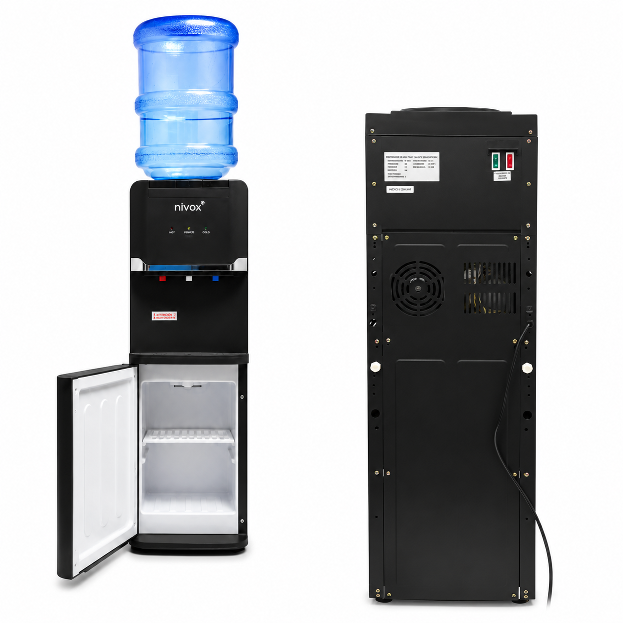 Dispensador de Agua Pedestal Nivox con Ventilador - Compacto y Seguro